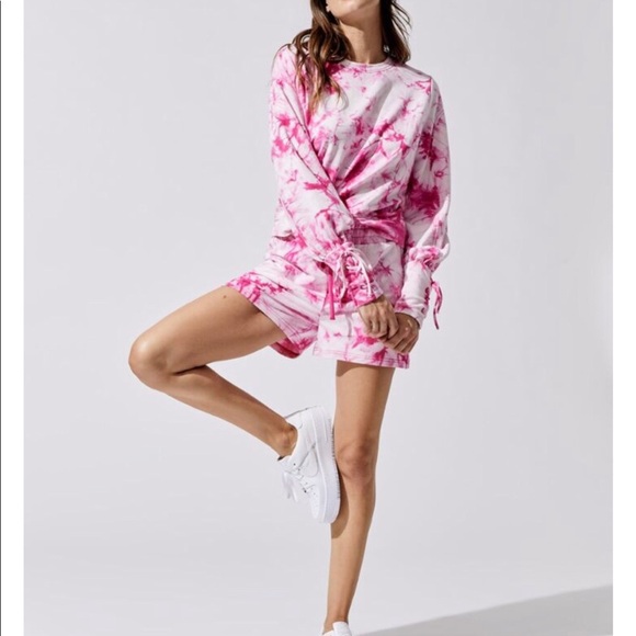 NWT $256 Carbon38 Sweat Set Electric Pink Tie Dye Size Small - Picture 4 of 15